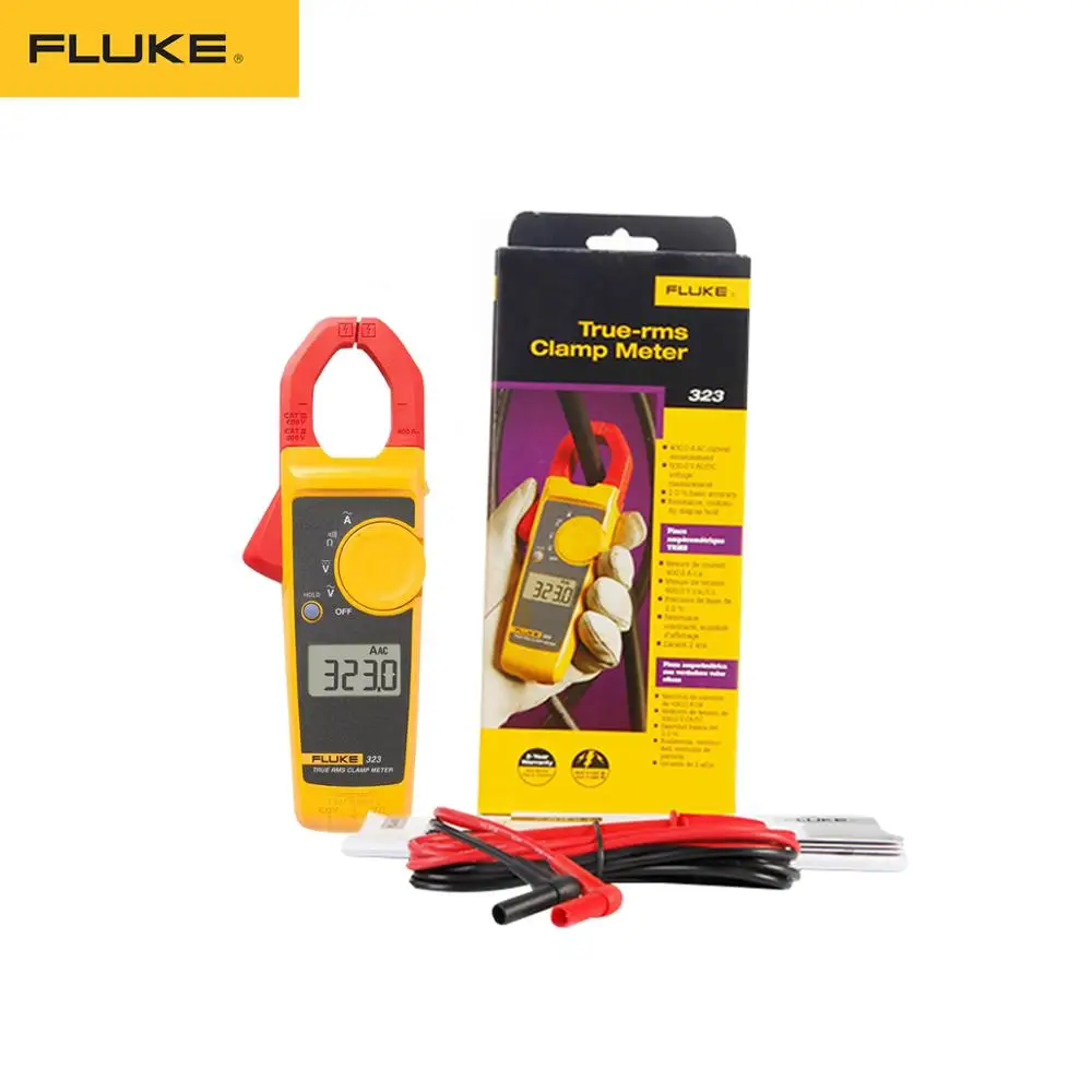 Fluke 323 True RMS клещи переменного тока и Напряжение тестер противодейственный мультиметр
