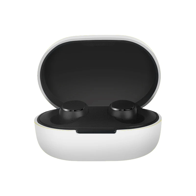 Силиконовый чехол для наушников для xiaomi Redmi AirDots беспроводной Bluetooth чехол s Redmi Airdots TWS аксессуары для наушников Нескользящие - Цвет: Белый