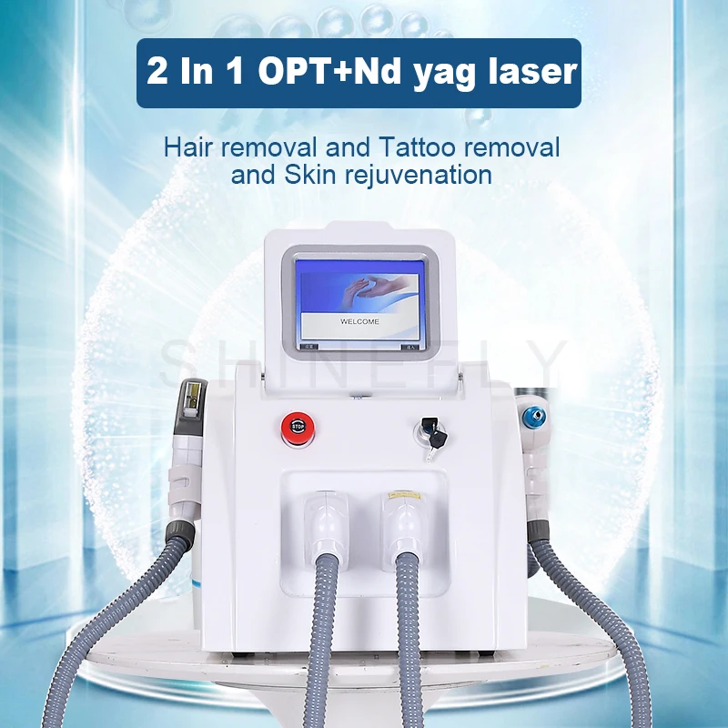 2021 новейшая косметическая машина для омоложения кожи и лазерной эпиляции с двумя