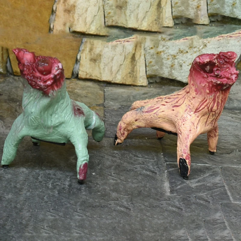 

2Pcs Halloween Scary Cut Off Bloody Hands Horror Props Running Hand Realistic Broken Exposed Bone Hands Halloween Decor