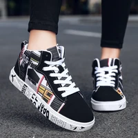 sneakers women 2021 spring graffiti ladies vulcanized shoes big size 43 casual breathable canvas shoes woman lover flats