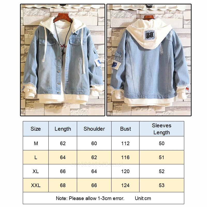 My Boku no Hero Academia Midoriya Izuku Todoroki Shoto Cosplay Costume Denim Jacket Hooded Holes Jeans Unisex Long Sleeves Coat |
