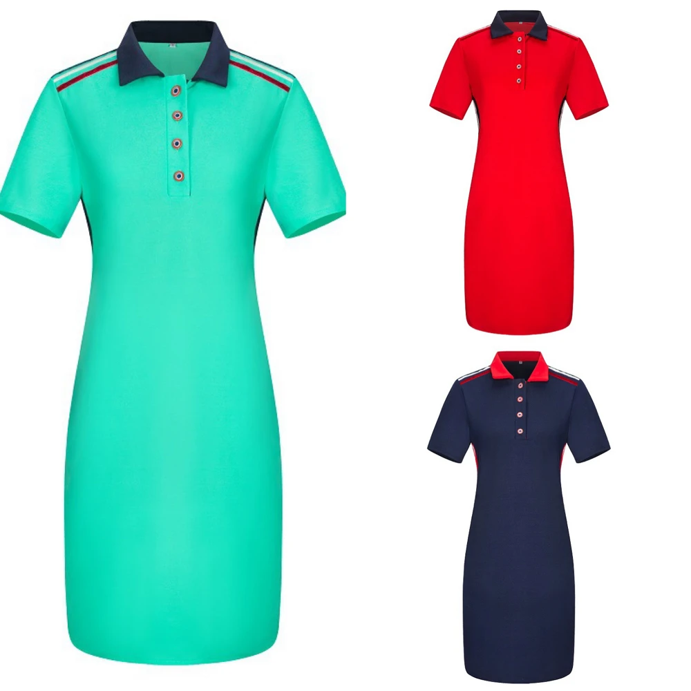 Платье Поло женское летнее в полоску повседневное облегающее короткое платье с