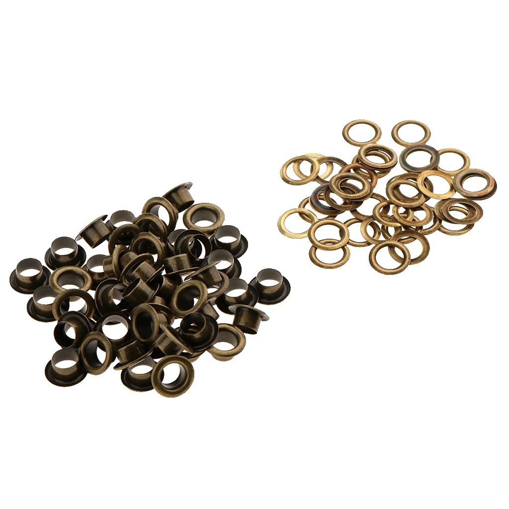 Bronze 11mm 50 шт. металлические люверсы заклепки проушины с шайбами Leathercraft Аксессуары для Костюмы Украшения-9/11/13/15/20 мм - Цвет: Bronze 11mm