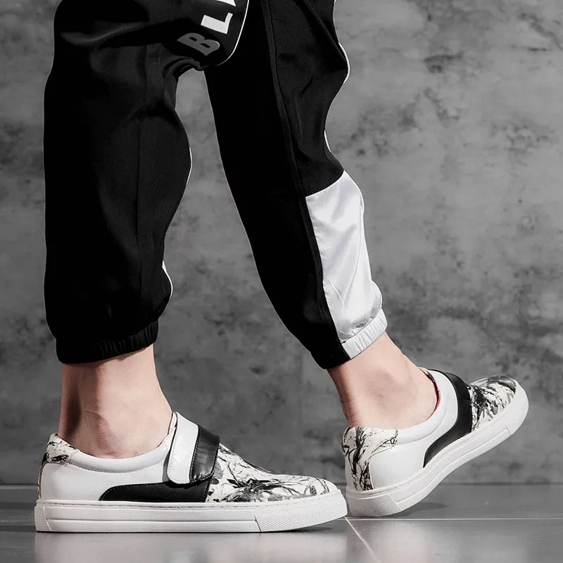 Мужские лоферы без шнуровки Повседневная кожаная обувь Мужская удобная модная