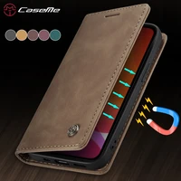 leather case for iphone 12 11 pro x xr xs maxcaseme retro purse luxury magneti card holder wallet cover for iphone 8 7 6 plus 5