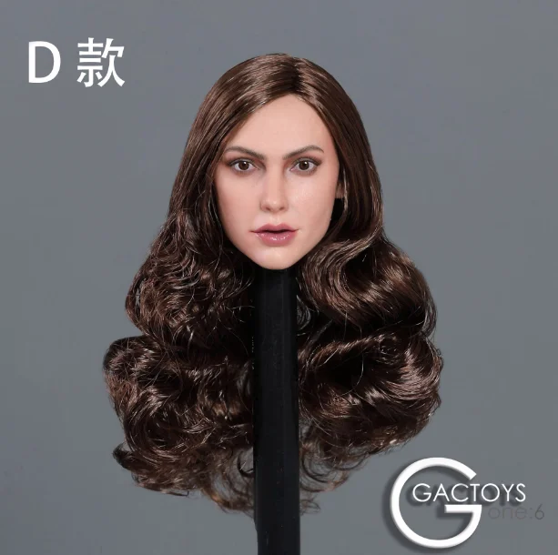 Женская модель 1/6 GC034 Европейская и американская женская голова длинные