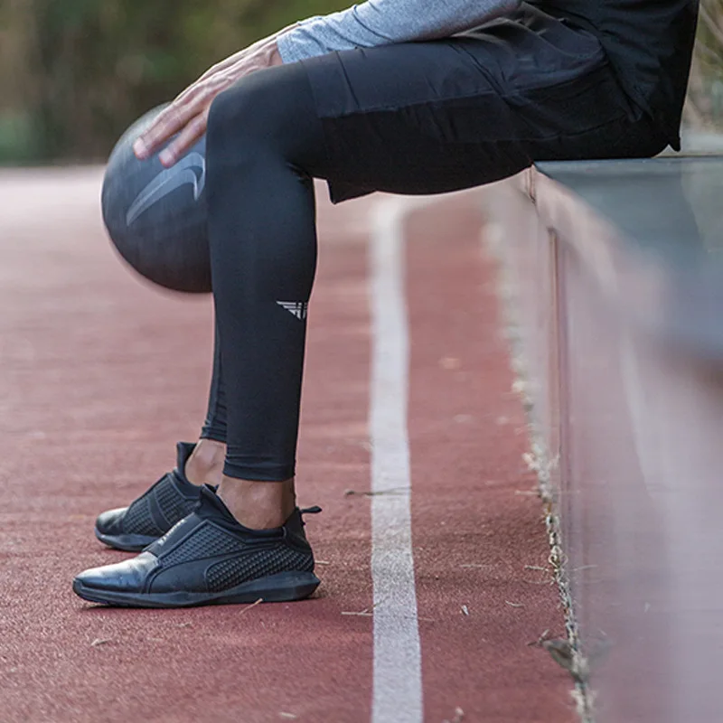 Компрессионные штаны для бега UABRAV мужские трико длинная Спортивная одежда