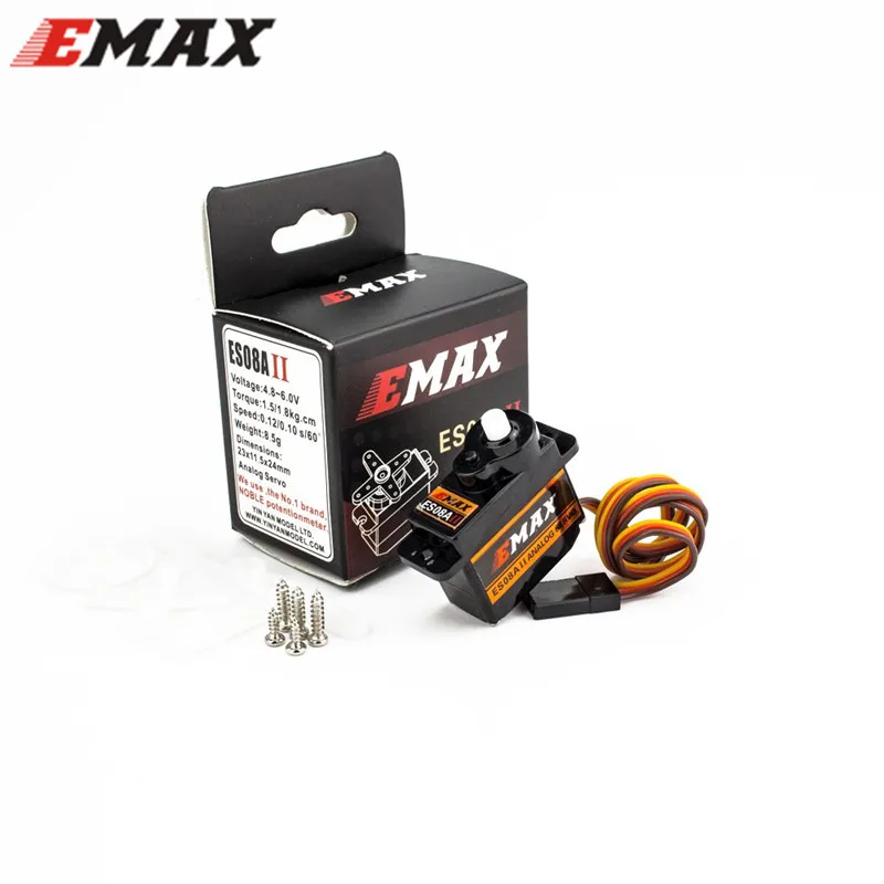 EMAX ES08A II Mini пластиковый Аналоговый сервопривод 1 8 кг. См Крутящий момент для