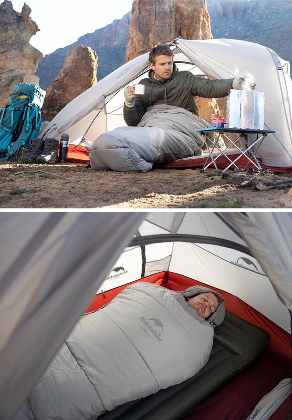 Спальный мешок Naturehike Пингвин из хлопка портативный утолщенный спальный для