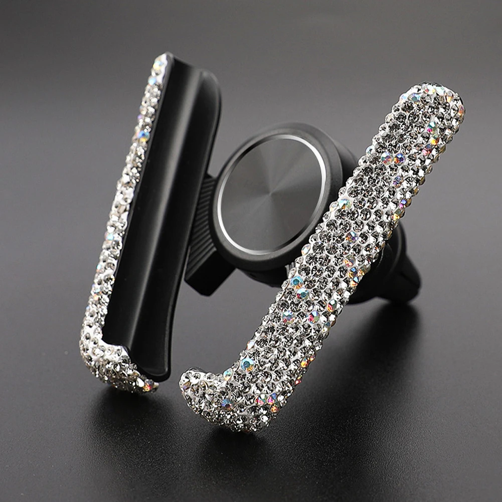 5pcs shiny car accessories set bling rhinestone kit w dual usb car charger air vent phone mount 3 in 1 charging cable and hooks free global shipping