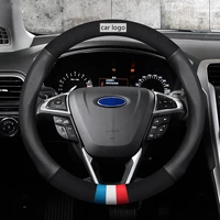 auto car steering wheel cover for ford f 150 fiesta focus 3 2 1 mk3 mk1 explorer taurus fusion bronco ranger mondeo