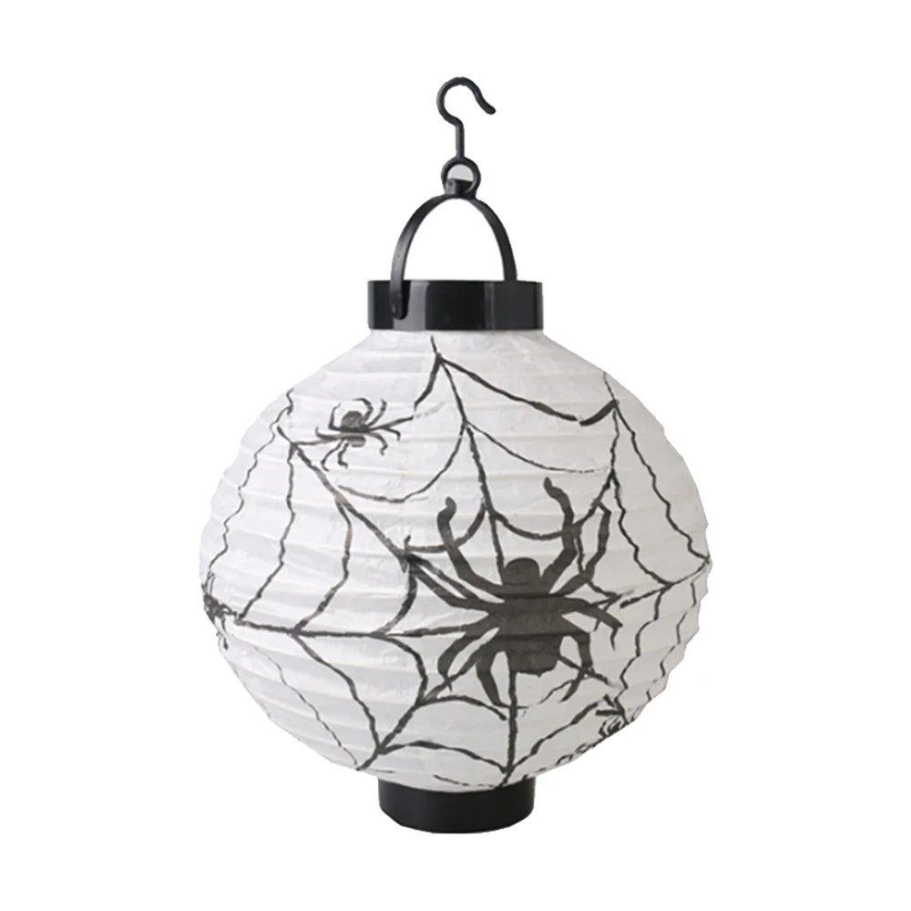 

1pc Halloween LED Lights Paper Lanterns Horror Theme Party Favors Kids Pumpkin Spider Bat Halloween Decoration Accessories