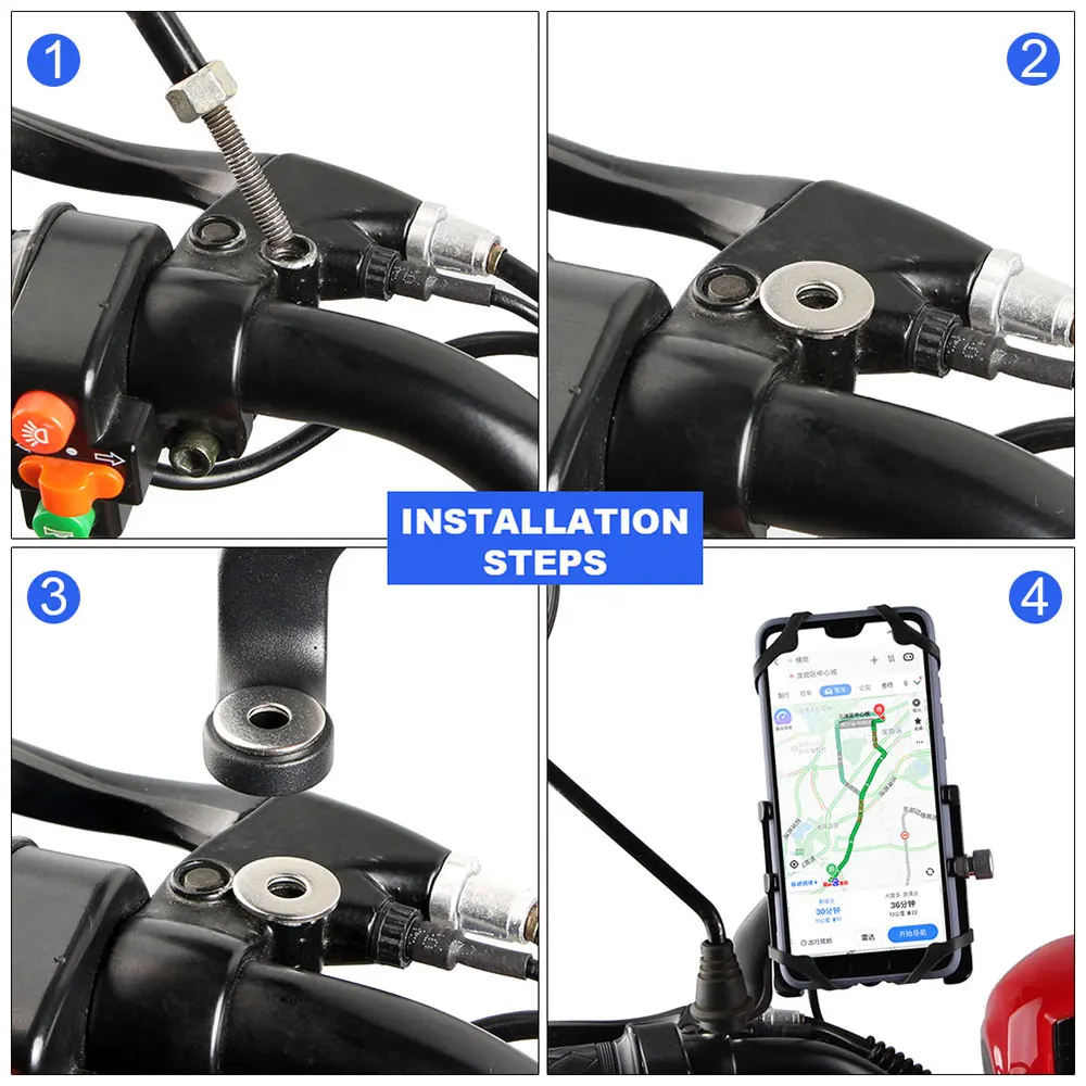 

GUB G91 Aluminum 360 Rotation Mobile Phone Holder USB Charging Bike Mount Electric Motorcycle Scooter Smartphone GPS Stand