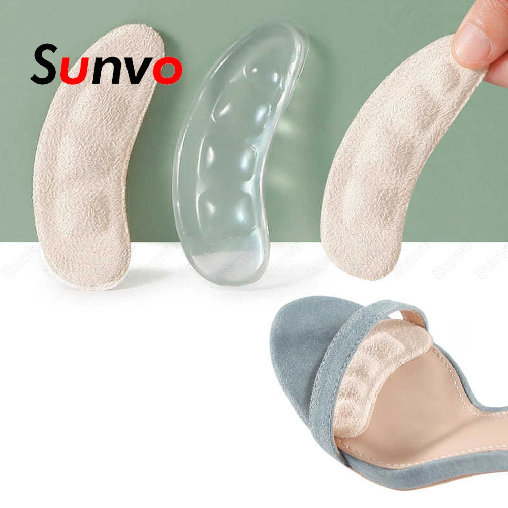 Silicone Pads for Women's Shoes Non-slip Inserts Self-adhesive Forefoot Heel Gel Insoles for Heels Sandals Anti-Slip Foot Pad