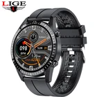 Смарт-часы LIGE мужские с сенсорным экраном и поддержкой Bluetooth