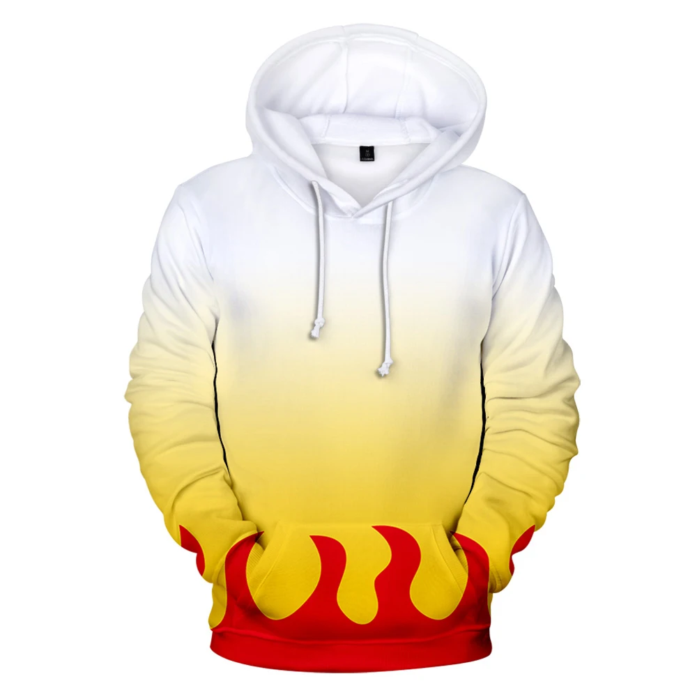 Black And White Hoodie Men Women Stripe Fashion Hoodies Demon Slayer Autumn 3D Streetwear Popular Boys Hooded Sweatshirts | Мужская