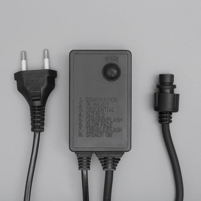Контроллер уличный для гирлянд УМС до 1000 LED 220V Н.Т. 3W 8 режимов 187233|Сетевые шнуры и