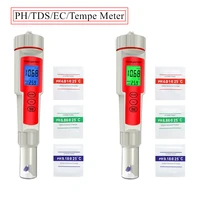 tds ph ec temp meter 4 in 1 multifunctional tester water quality detector conductivity meter for pools drinking aquarium