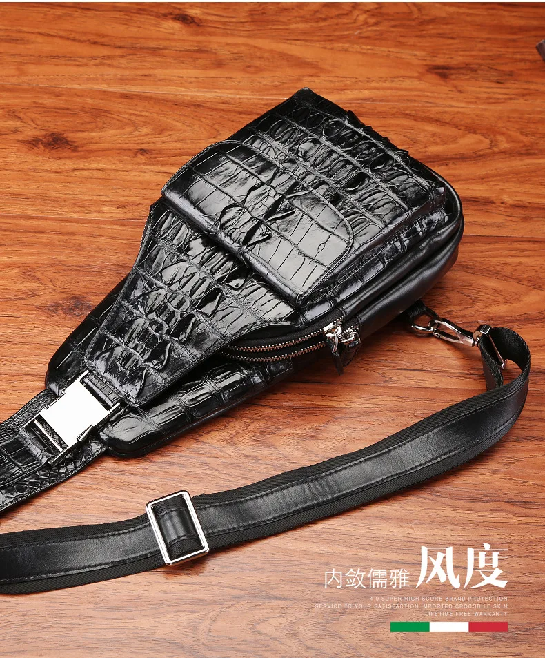 

Shoulder Bag for men Outdoor men's chest Bags casual waterproof diagonal bag Male Messenger Bags Hot Sale in genuine leather