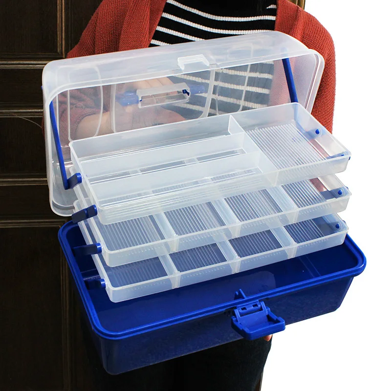 

36cm*21cm*20cm Portable 4-Layer Multifunction High Quality Outdoor Fishing Tackle Boxes Toolbox Box Fishing Storage Box