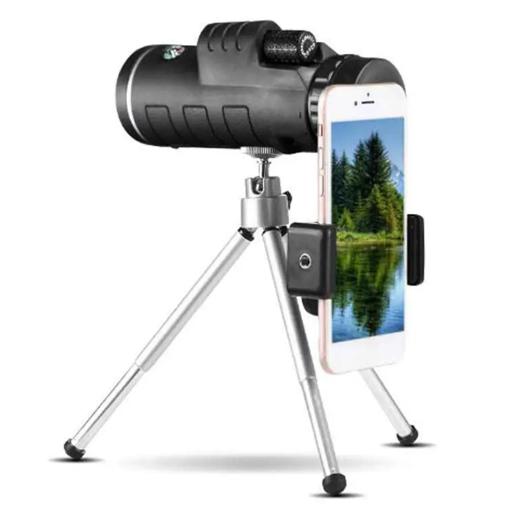 

Telescope Monocular 40x60 Zoom Monocular Binoculars Clear Weak Night Vision Telescope With Smart Phone Holder For Camping