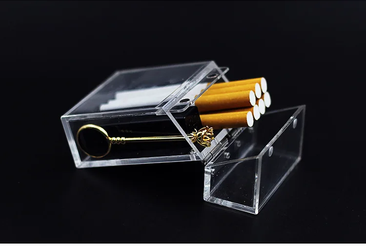 Модный прозрачный чехол для сигарет с эссенцией утолщенный портативный