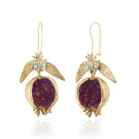 2020 unique gold pomegranate design drop earring dangle hook earrings for women brincos female fashion jewelry gifts for her