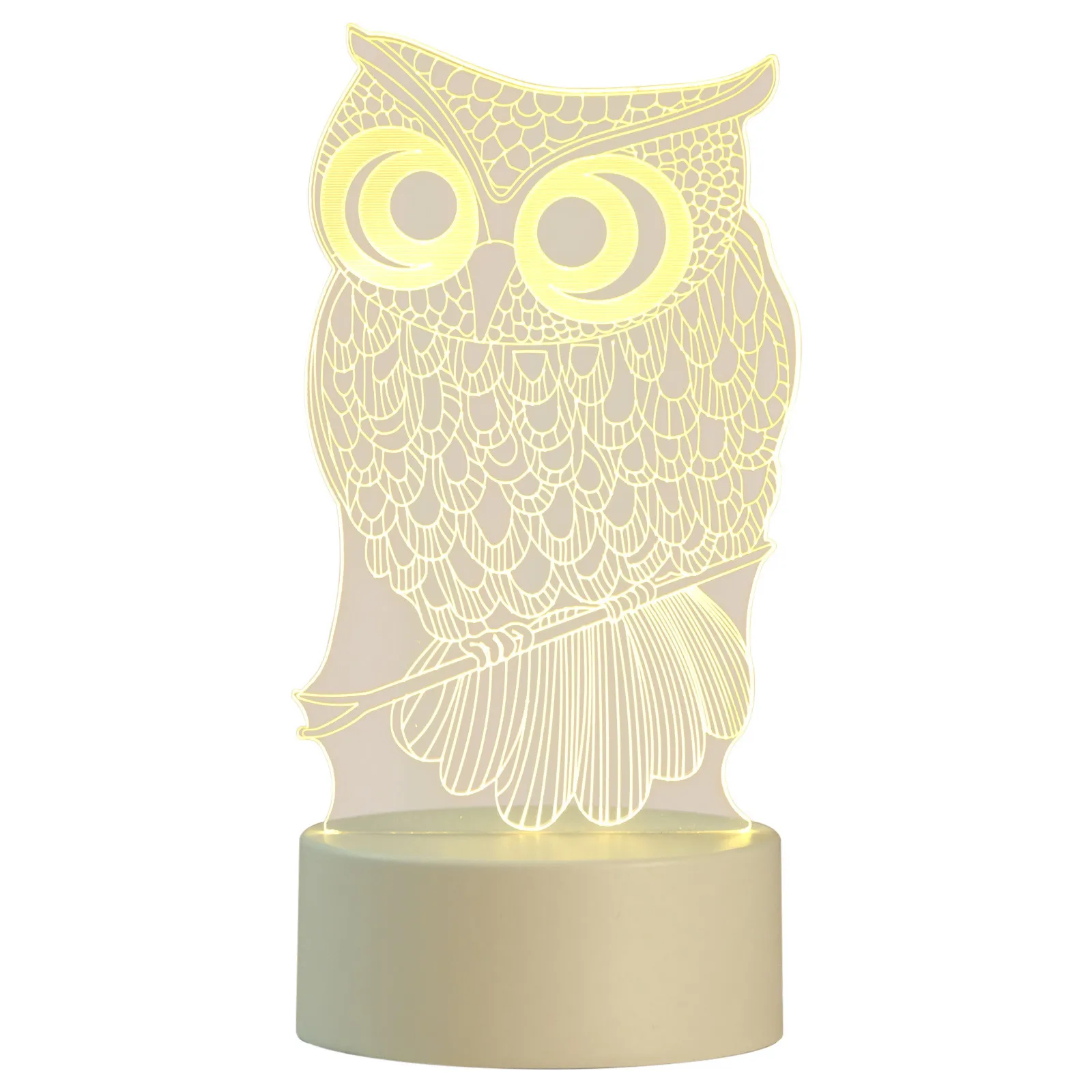 Креативный и теплый 3d стерео Ночной светильник в виде совы для того что вы любите
