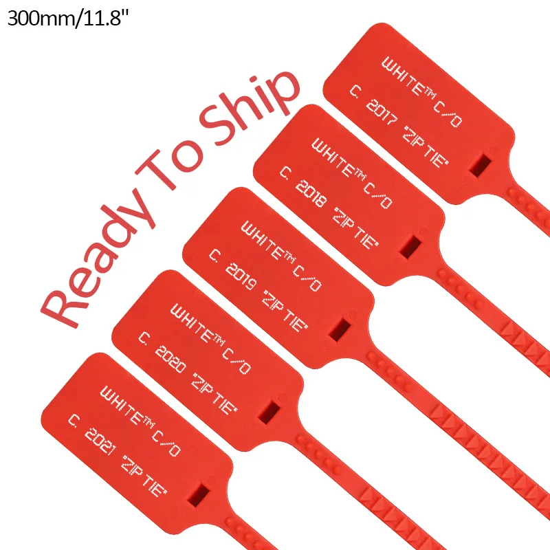 

100Pcs New 2021"ZIP TIE" Off Labels White Sneaker Brand Logo Hang Tags Seals in Stock Running Shoes Decoration 300mm/11.8"