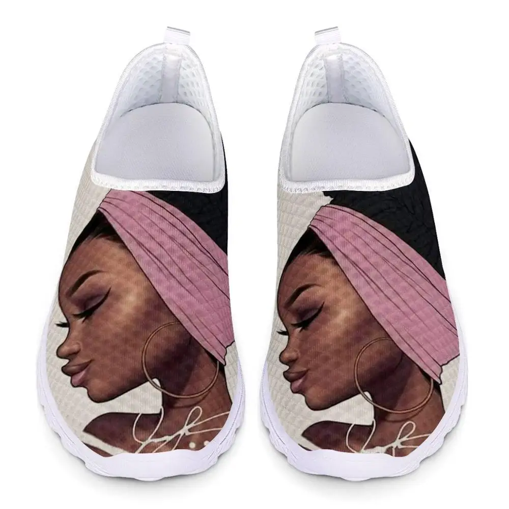 

2020 New African American Girls Custom pattern Fashion Women Sneakers Mesh Vulcanize Shoes Leisure Shoes Summer Ladies Shoes
