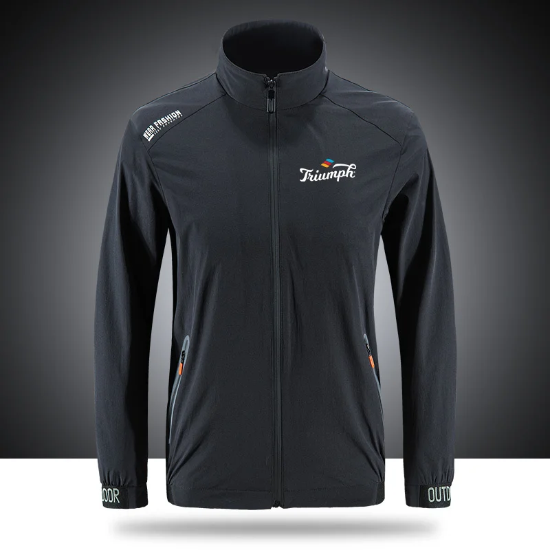 

Triumphs jackets Breathable Brand Jackets Men's Outdoor Zippered Light Soft Fashion Casual Front Printing sportswear jackets N11