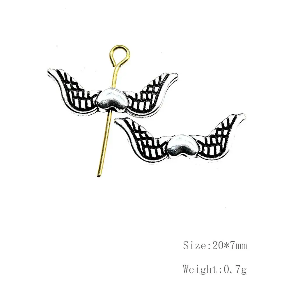 

Malzahar 30 Pieces Heart Wings Small Hole Beads Jewelry Findings Components Fashion Jewelry Womens Accessories