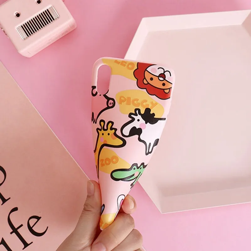 Для Iphone 7 8 Plus 6s милый мультфильм зоопарк шаблон чехол для телефона IPhone X XS 6 INS песок