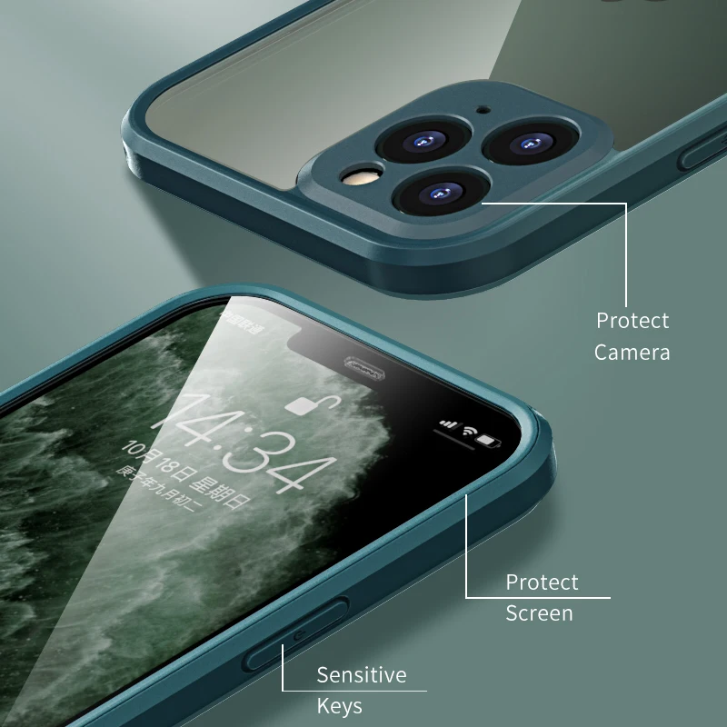 Для iPhone 12 11 Pro Max чехол PC TPU Ультра Гибридный удобный для мобильного телефона