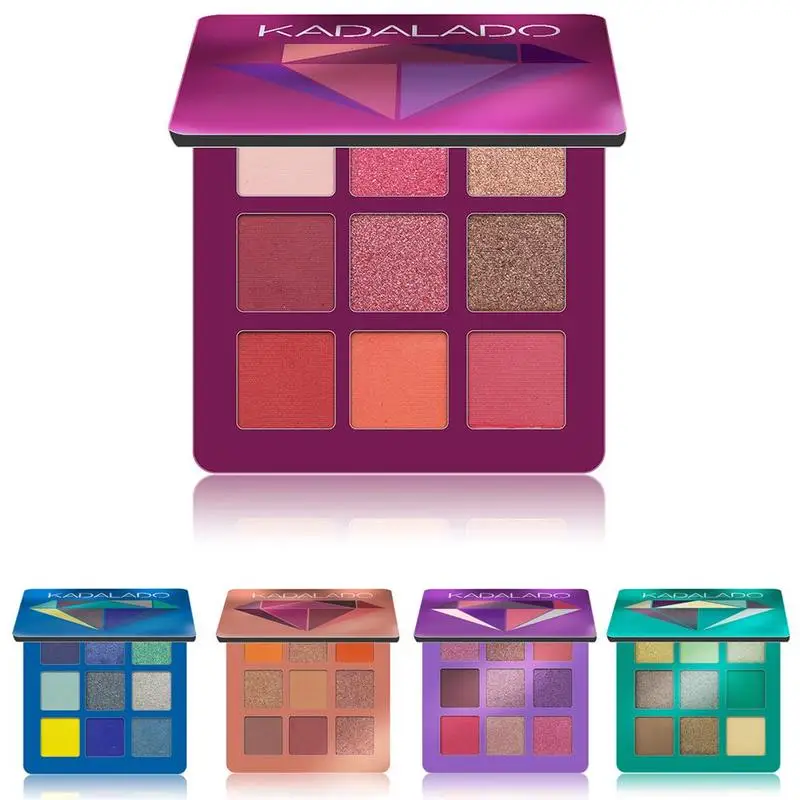 9 цветов светильник матовая смесь тени для век алмазные водонепроницаемые