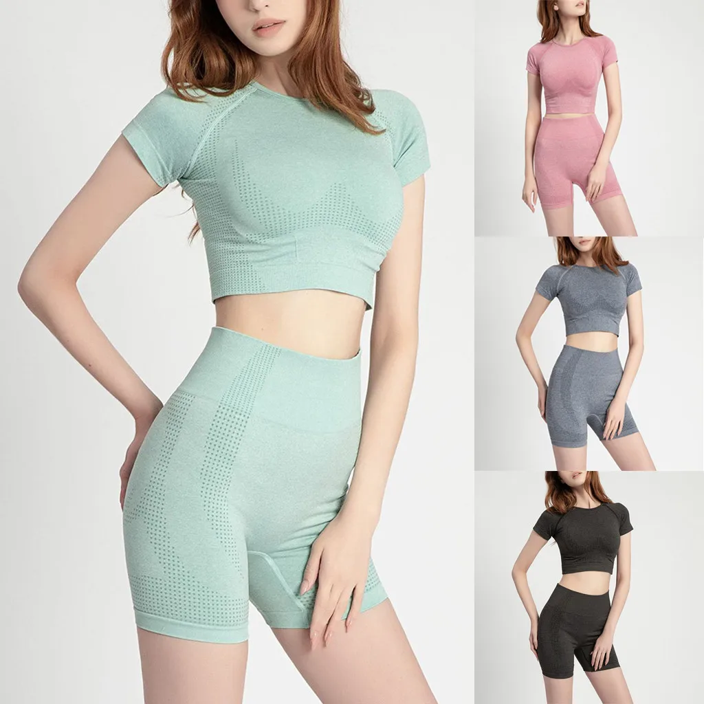 Быстросохнущий высокоэластичный костюм для фитнеса женский спортивный | Спорт и