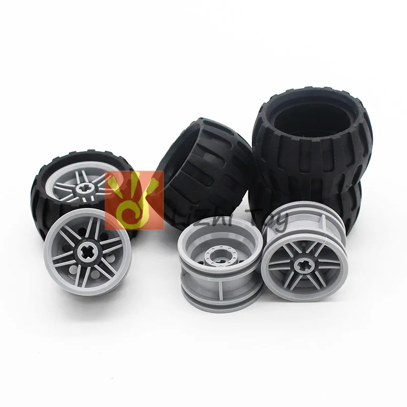 Кубики MOC Technology Parts 56145 + 61481 43 2 мм D. X 26 колесо с шинами развивающие игрушки массовая