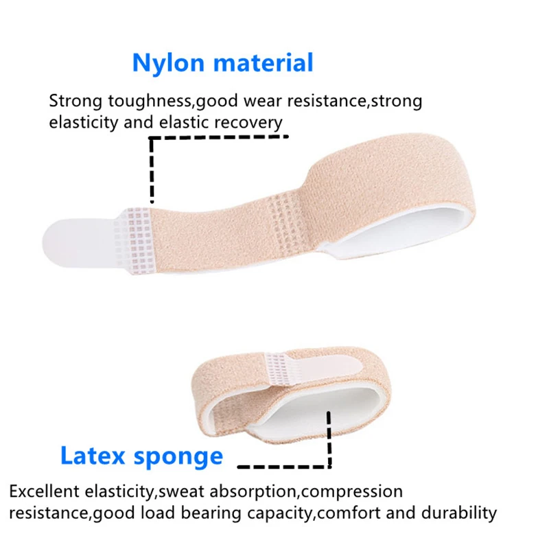 

UPAKME 2PCS Toe separator Strap for Toe Overlapping Thumb valgus Reduce Foot Thumb Extrusion Heel pad Toe Correction Insert
