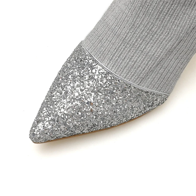 2019 зимние женские носки ботильоны повседневные ботинки на низком каблуке 5 см