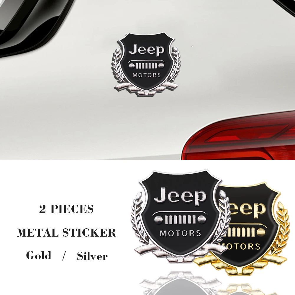 2 шт. автомобильный значок декоративный металлический сплав 3D сбоку эмблема