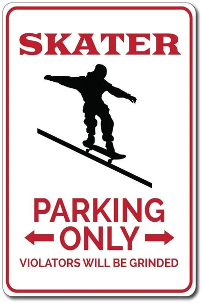

Skater Parking Sign Skater Sign Skater Gift for Skater Wall Decor Skateboarder Sign Skateboarding Sign Metal Tin Sign