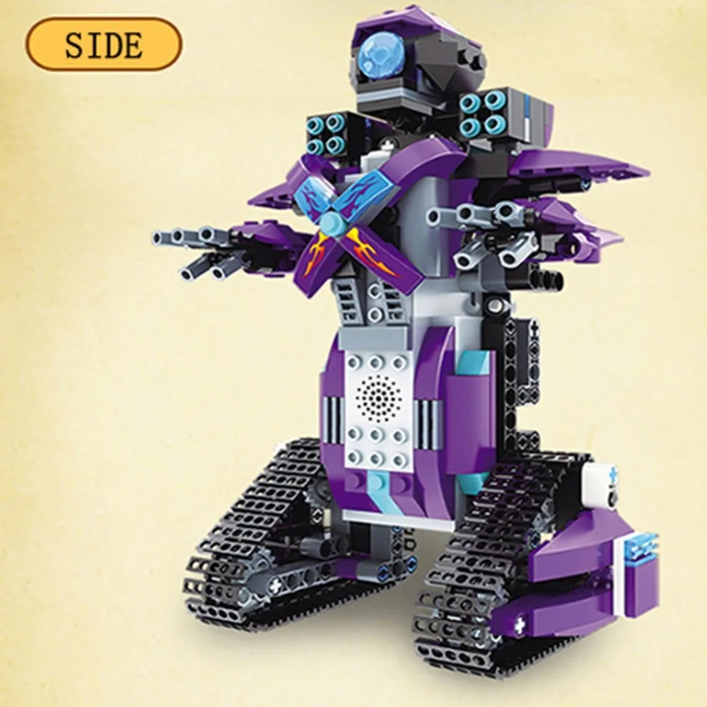 392 шт. M1 4CH пульт дистанционного управления DIY RC строительные блоки Rover Robot игрушки блоки конструктора с 360 вращением на месте для подарка детям