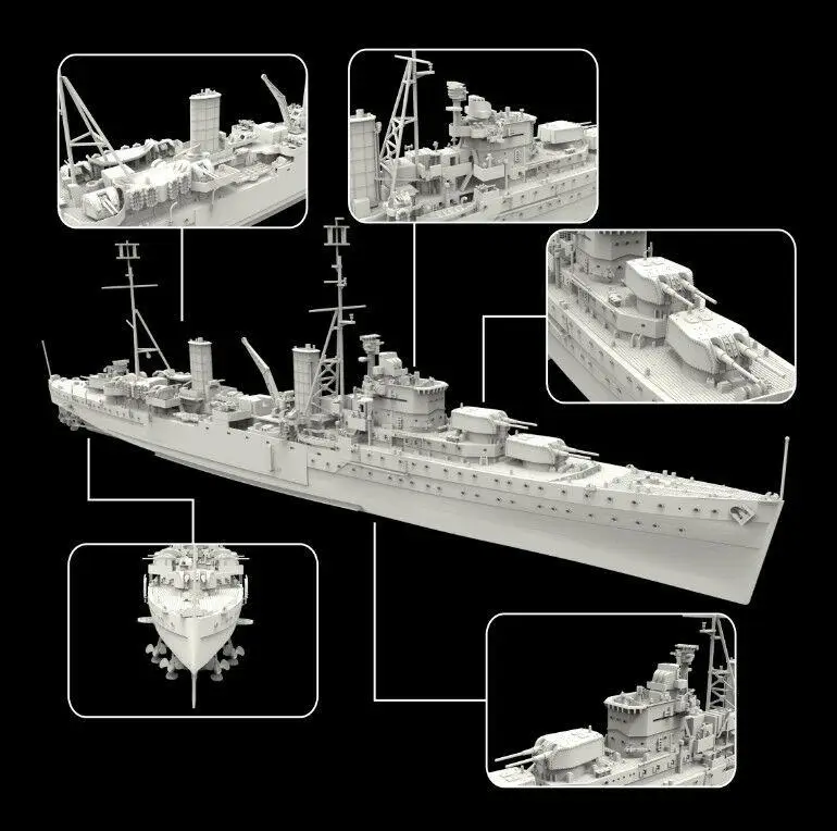 Flyhawk FH1111 1/700 в китайском стиле военно-морской флот светильник Cruiser