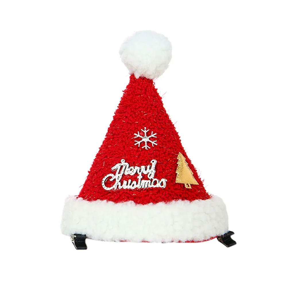 Рождественские милые оленьи рога детская шляпа Лоток Без блестящие заколки для