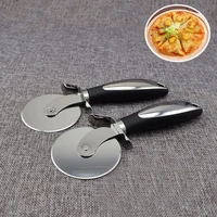 stainless steel pizza cutter cheese shovel wheel hob cut pie cake knife safe protection hand for kitchen baking practical tools
