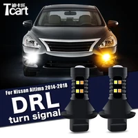 for nissan altima l33 2013 2014 2015 2016 2017 2018 2pcs led drl daytime running light turn lights 2in1 car accessories