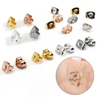 Застежки для сережек-гвоздиков 100 шт.лот, застежки для сережек-бабочек для изготовления украшений сделай сам, застежки для сережек, застежки для ушей