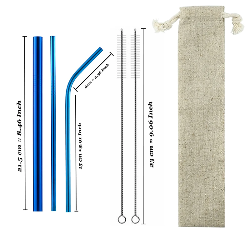 6 шт. многоразовые соломинки для напитков из нержавеющей стали 304|Соломинки питья|