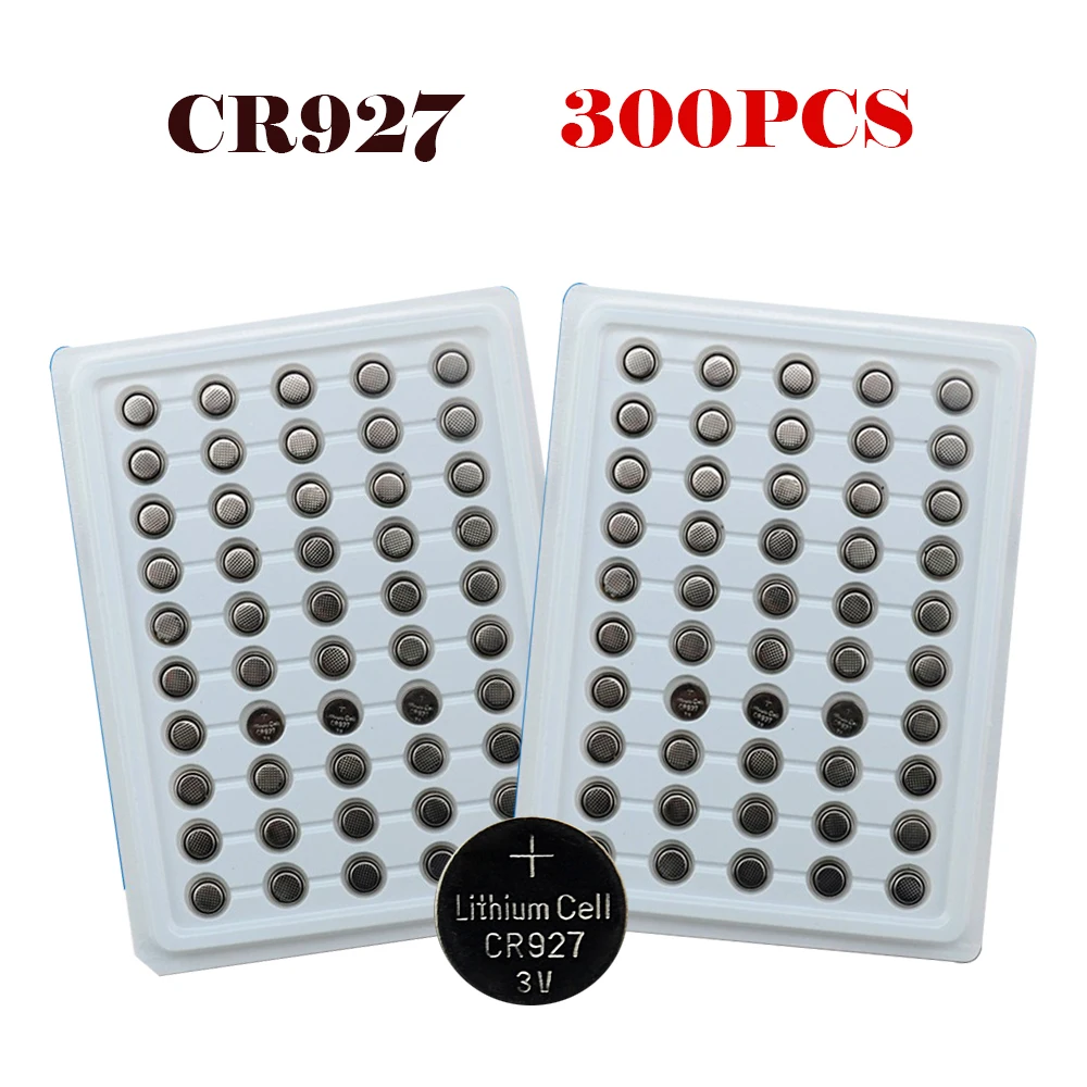 

CR 927 30mAh Battery 300pcs 30mAh DL 927 BR927 CR927-1W ECR927 5011LC KCR927 LM927 3V Lithium Li-Ion Button Coin Cells Batteries